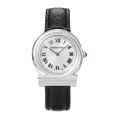 SFVB00124 Gancini Twisted Silver Watch 2-Year Warranty Elegant Design Swiss Movement Water Resistant