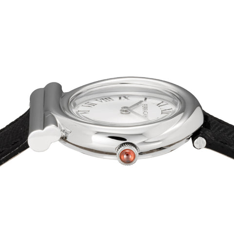 SFVB00124 Gancini Twisted Silver Watch 2-Year Warranty Elegant Design Swiss Movement Water Resistant
