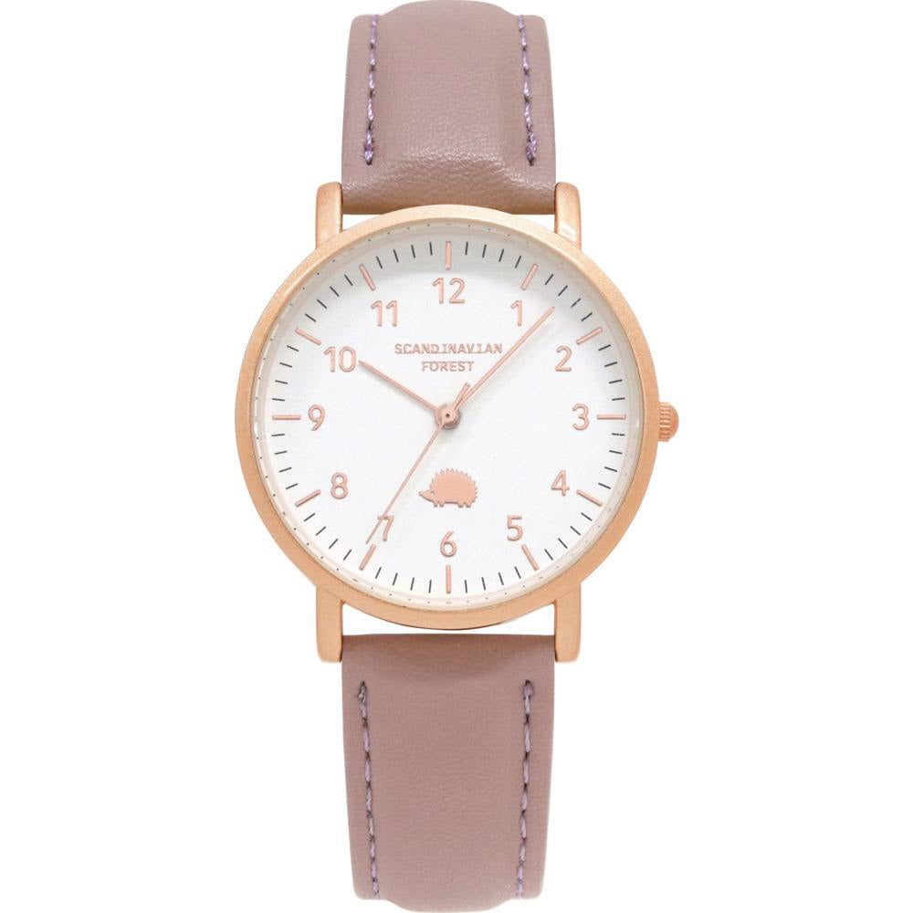 SCANDINAVIAN FOREST SFWATCH Watch - Elegant Design Waterproof Quartz Movement White Pink Color