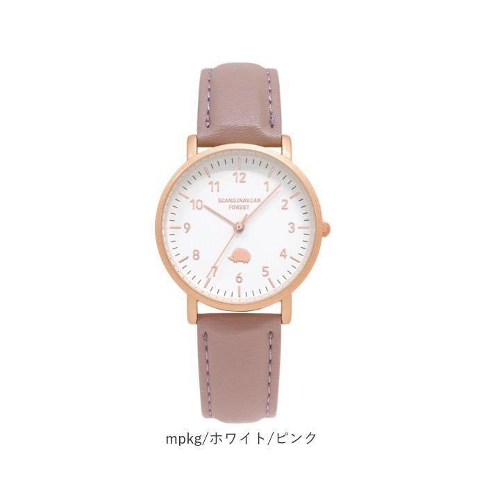 SCANDINAVIAN FOREST SFWATCH Watch - Elegant Design Waterproof Quartz Movement White Pink Color (Image 10)