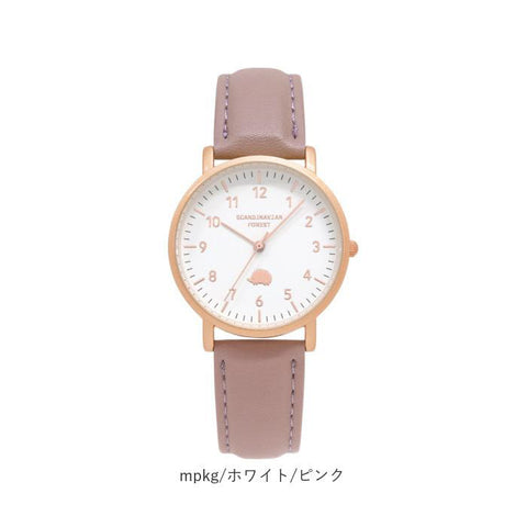 SCANDINAVIAN FOREST SFWATCH Watch - Elegant Design Waterproof Quartz Movement White Pink Color (Image 10)