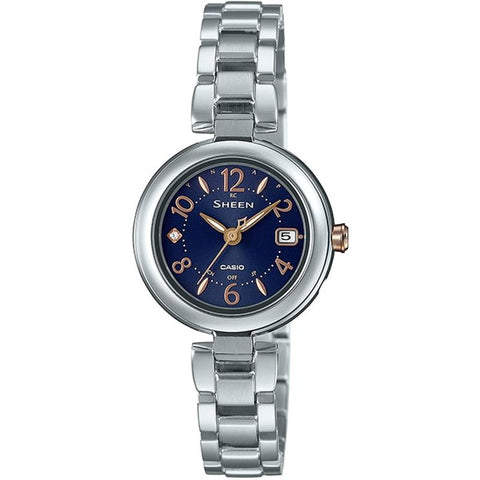 CASIO SHW-7100TD-2AJF Watch - SHEEN Women's Titanium Radio Controlled Watch, 10 Bar Water Resistant with Metal Band