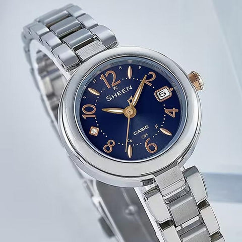 CASIO SHW-7100TD-2AJF Watch - SHEEN Women's Titanium Radio Controlled Watch, 10 Bar Water Resistant with Metal Band (Image 2)