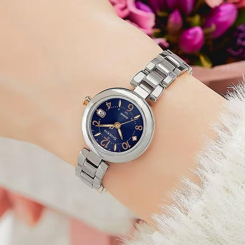 CASIO SHW-7100TD-2AJF Watch - SHEEN Women's Titanium Radio Controlled Watch, 10 Bar Water Resistant with Metal Band (Image 5)