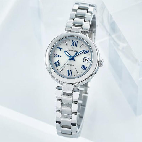 CASIO SHW-7100TD-7AJF Watch - Women's SHEEN Radio Controlled Model 10 Bar Water Resistant Small Titanium Band Watch (Image 5)