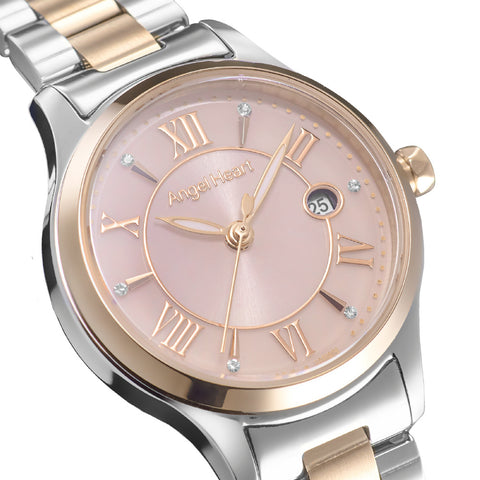 Angel Heart SKR26RSP-J Elegant Sakura Time Design Silver Precious Gold Finish Water Resistant 1 Year Warranty