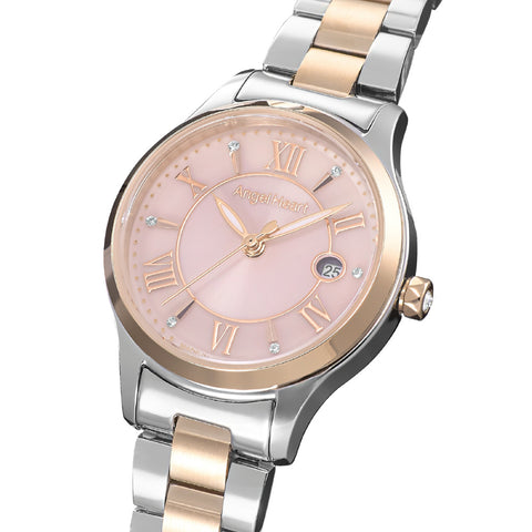 Angel Heart SKR26RSP-J Elegant Sakura Time Design Silver Precious Gold Finish Water Resistant 1 Year Warranty