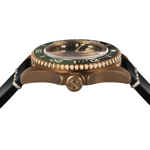 SPINNAKER SP-5060-0B Teasei Bronze 2-Year Warranty Green Automatic Watch Water-Resistant Stylish Design