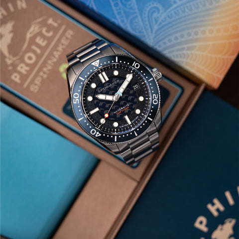SPINNAKER SP-5129-11 Limited Edition Croft Dolphin Project 2-Year Warranty Navy Water Resistant Stylish Design