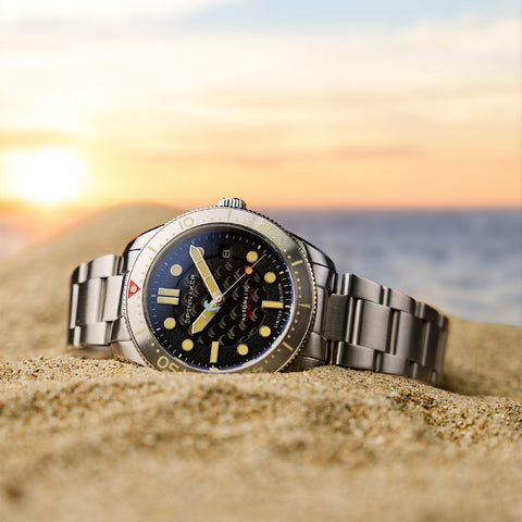 SPINNAKER SP 5129 22 Croft Dolphin Project Limited Edition Black Watch with 2 Year Warranty, Stylish Design, Water Resistant, Precision Movement