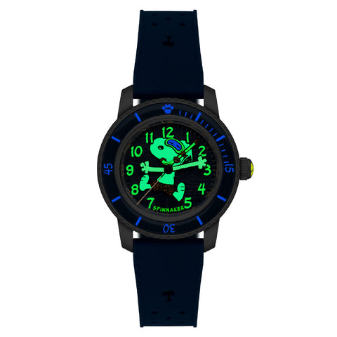 Other Overseas Manufacturers SP-5186-02 Fleuss Automatic Peanuts Snoopy Snorkeling Limited Edition 2-Year Warranty Navy