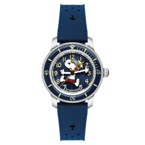 Other Overseas Manufacturers SP-5186-02 Fleuss Automatic Peanuts Snoopy Snorkeling Limited Edition 2-Year Warranty Navy