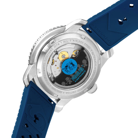 Other Overseas Manufacturers SP-5186-02 Fleuss Automatic Peanuts Snoopy Snorkeling Limited Edition 2-Year Warranty Navy