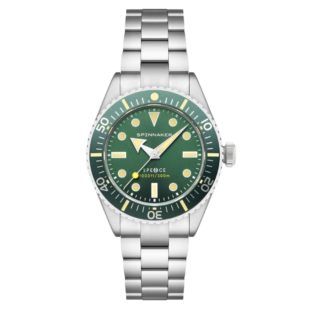 IPPO JAPAN WATCH SP509788N Watch - Spence 300 Green 2-Year Warranty Water Resistant Stylish Design Durable Construction