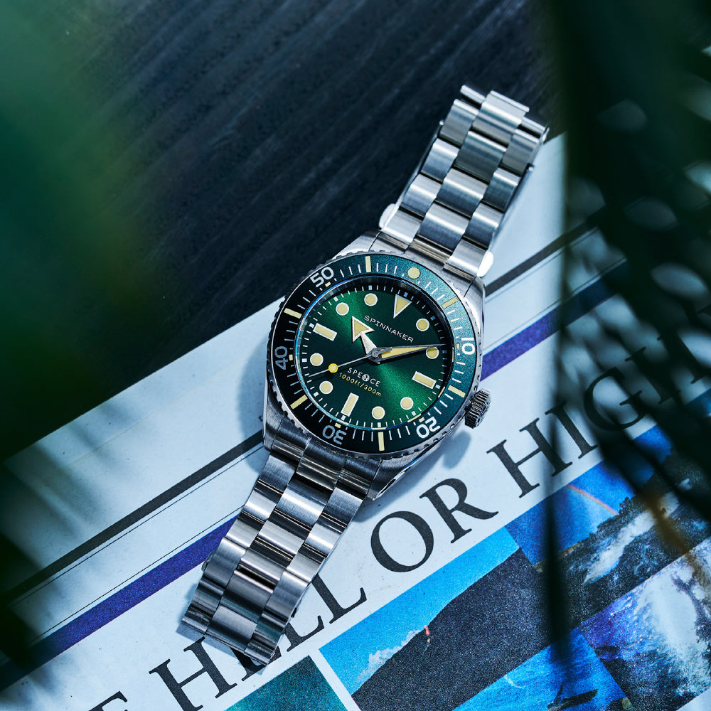 IPPO JAPAN WATCH SP509788N Watch - Spence 300 Green 2-Year Warranty Water Resistant Stylish Design Durable Construction (Imag