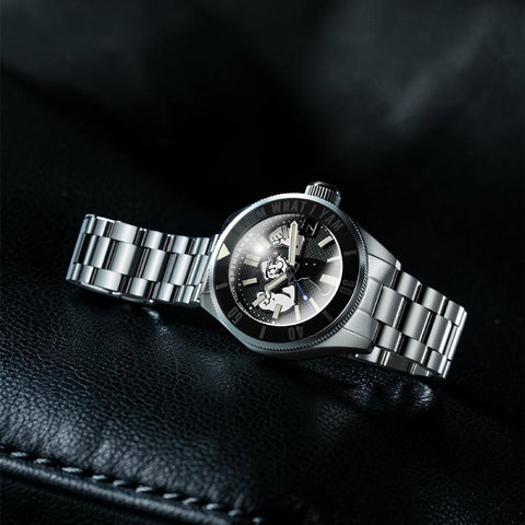 SP517311 Piccard Automatic Popeye Limited Edition 2-Year Warranty Black Stainless Steel Water Resistant