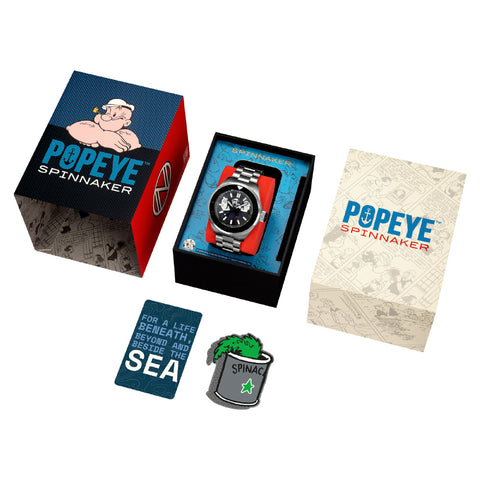 SP517311 Piccard Automatic Popeye Limited Edition 2-Year Warranty Black Stainless Steel Water Resistant