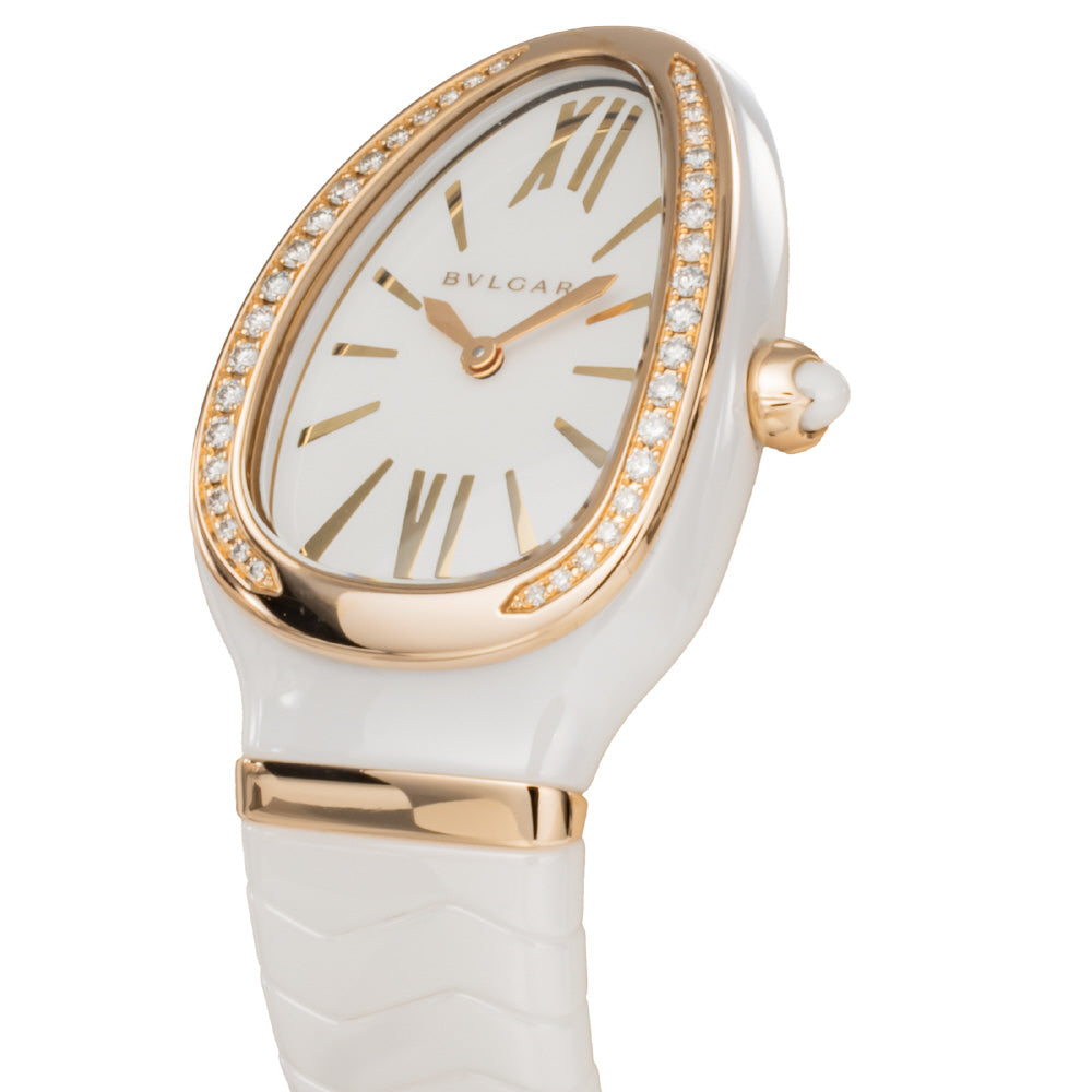 BVLGARI SPC35WGDWCGD1.1T Watch - Serpenti 2-Year Warranty White - Luxury Timepiece with Elegant Design [Parallel Import] (Ima