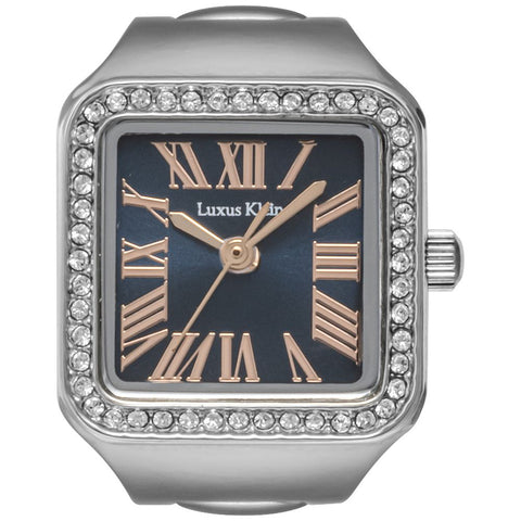 ST019SSBUBZ Stylish Ring Watch ST Series Elegant Blue Design with Gemstones 1-Year Warranty Authentic Model