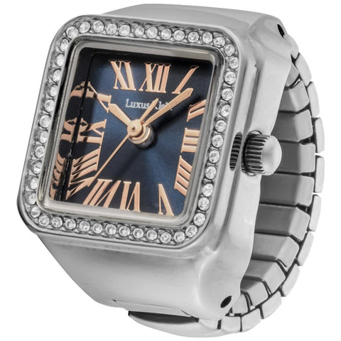 ST019SSBUBZ Stylish Ring Watch ST Series Elegant Blue Design with Gemstones 1-Year Warranty Authentic Model
