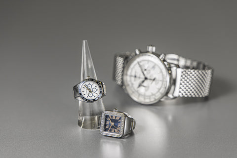 ST019SSBUBZ Stylish Ring Watch ST Series Elegant Blue Design with Gemstones 1-Year Warranty Authentic Model
