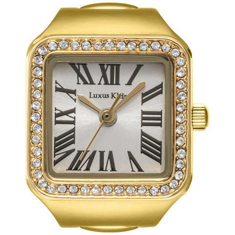 Other Overseas Manufacturers ST021YGGDBZ Elegant Ring Watch ST Series 1-Year Warranty Gold with Stones Stylish Design