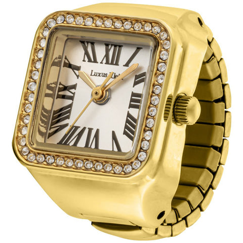 Other Overseas Manufacturers ST021YGGDBZ Elegant Ring Watch ST Series 1-Year Warranty Gold with Stones Stylish Design