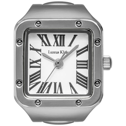 Other Overseas Manufacturers ST023SSWH Stylish Ring Watch Elegant White Design 1-Year Warranty Durable Stainless Steel