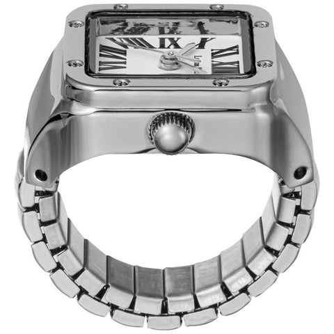 Other Overseas Manufacturers ST023SSWH Stylish Ring Watch Elegant White Design 1-Year Warranty Durable Stainless Steel