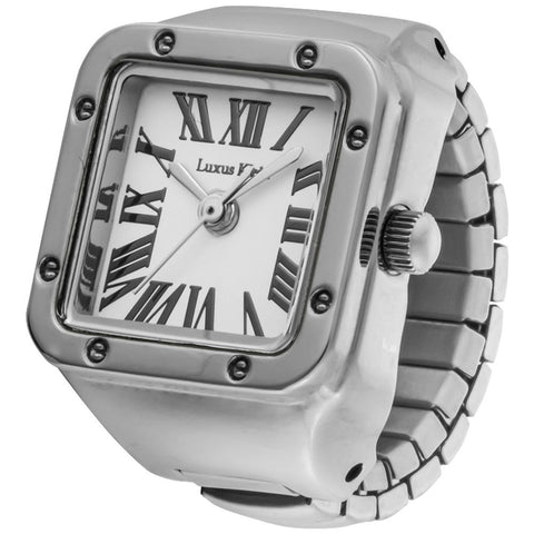 Other Overseas Manufacturers ST023SSWH Stylish Ring Watch Elegant White Design 1-Year Warranty Durable Stainless Steel