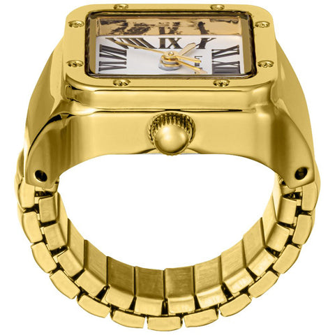 Other Overseas Manufacturers ST024YGGD Elegant Ring Watch Stylish Gold Finish 1-Year Warranty Precision Japanese