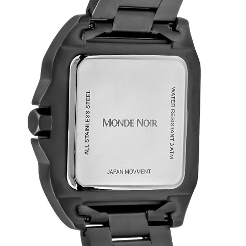 ST300BK Premium Japanese Quartz Movement Water Resistant Stainless Steel Case Elegant Black Design 1-Year Warranty