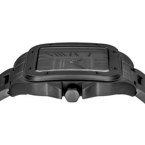 ST300BK Premium Japanese Quartz Movement Water Resistant Stainless Steel Case Elegant Black Design 1-Year Warranty