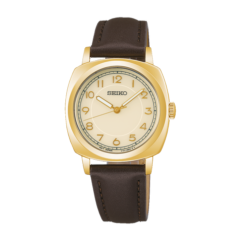 Seiko  Steady Solar analog leather strap ladies watch STPX104 2025.11 release