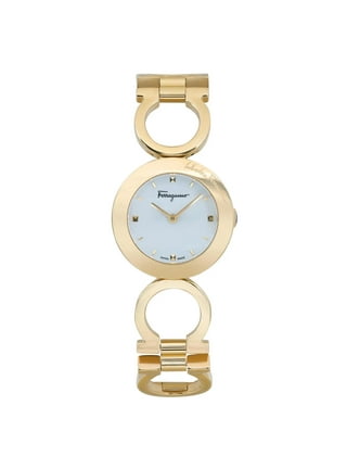 SALVATORE FERRAGAMO SFYA00321 Watch - GANCINI White Leather Handbag with 2 Year Warranty Elegant Design and Timeless Style