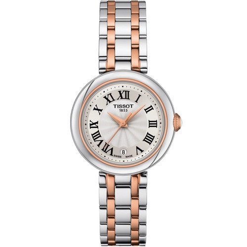 TISSOT T1260102201301 Watch - TISSOT BELLOSSOMA Quartz SS Combination Belt Watch - Stylish and Versatile Timepiece