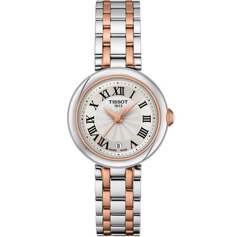 TISSOT T1260102201301 Watch - TISSOT BELLOSSOMA Quartz SS Combination Belt Watch - Stylish and Versatile Timepiece