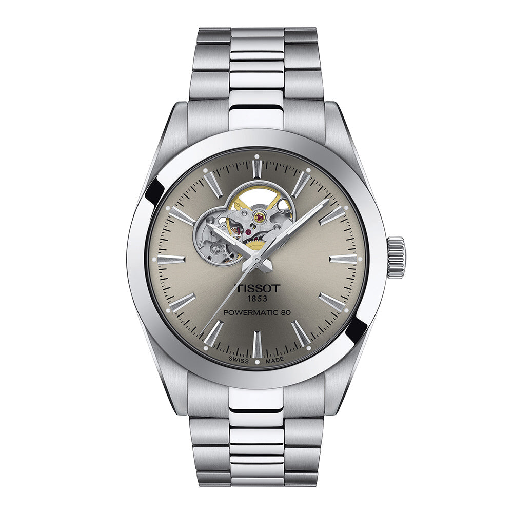 TISSOT T127.407.11.081.00 Watch - Elegant Open Heart Design Swiss Automatic Movement Stainless Steel Case Water Resistant