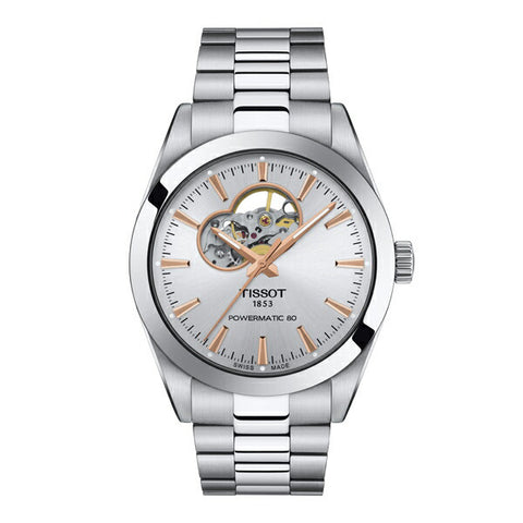 TISSOT T12740711003101 Gentleman Automatic Open Heart Stainless Steel Elegant Design