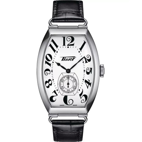 TISSOT T1285051601200 Porto Black Leather Strap Mechanical Watch Elegant Design Swiss Made Automatic Movement