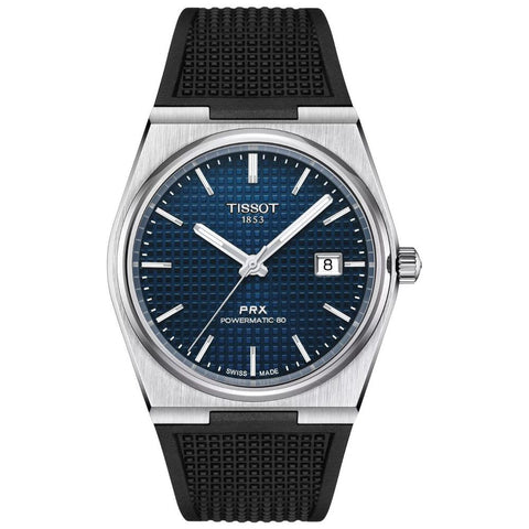 TISSOT T137.407.17.041.00 Watch - PRX Automatic 40mm Leather Strap Swiss Made Water Resistant