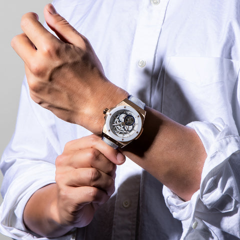 TCJ45PWH-WH Time Craft Japan Made Ceramic Elegant Design 1-Year Warranty Water Resistant Stylish White Finish