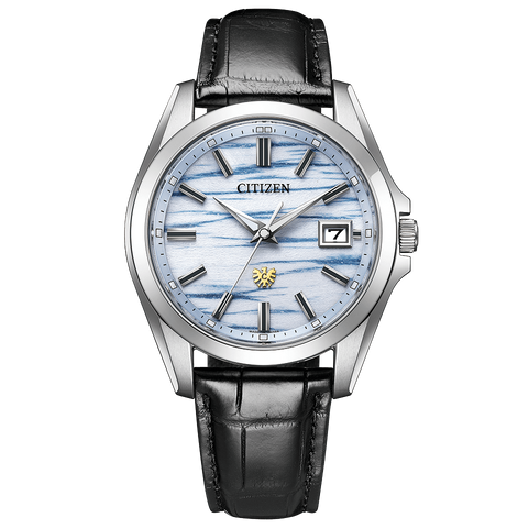 AQ4090-08A The Citizen Eco-Drive Titanium Sapphire Crystal limited leather strap watch