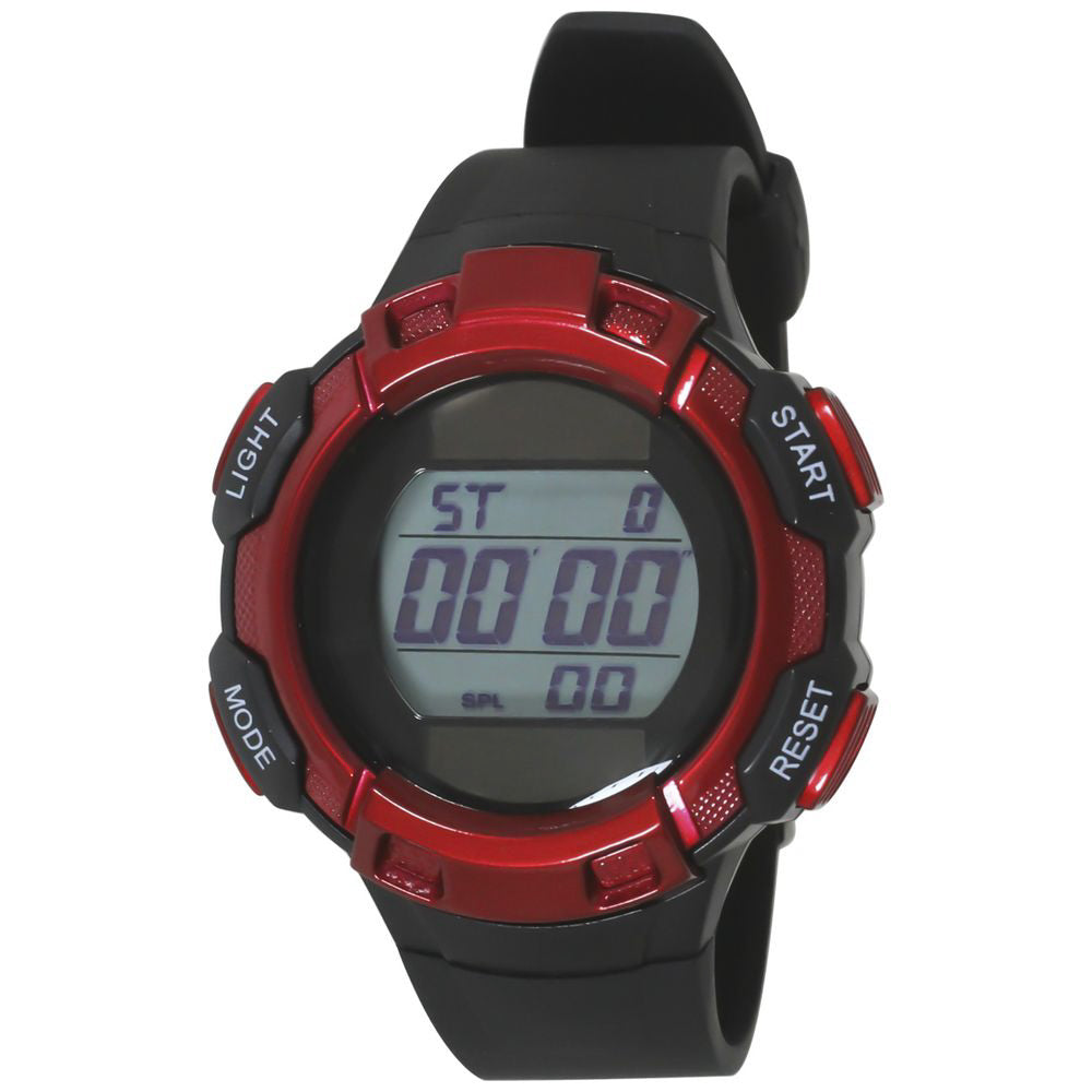 CREPHA TE-D053-RD Watch - Digital Solar Watch for Men, Red Color, Eco-Friendly, Water Resistant, Stylish Design