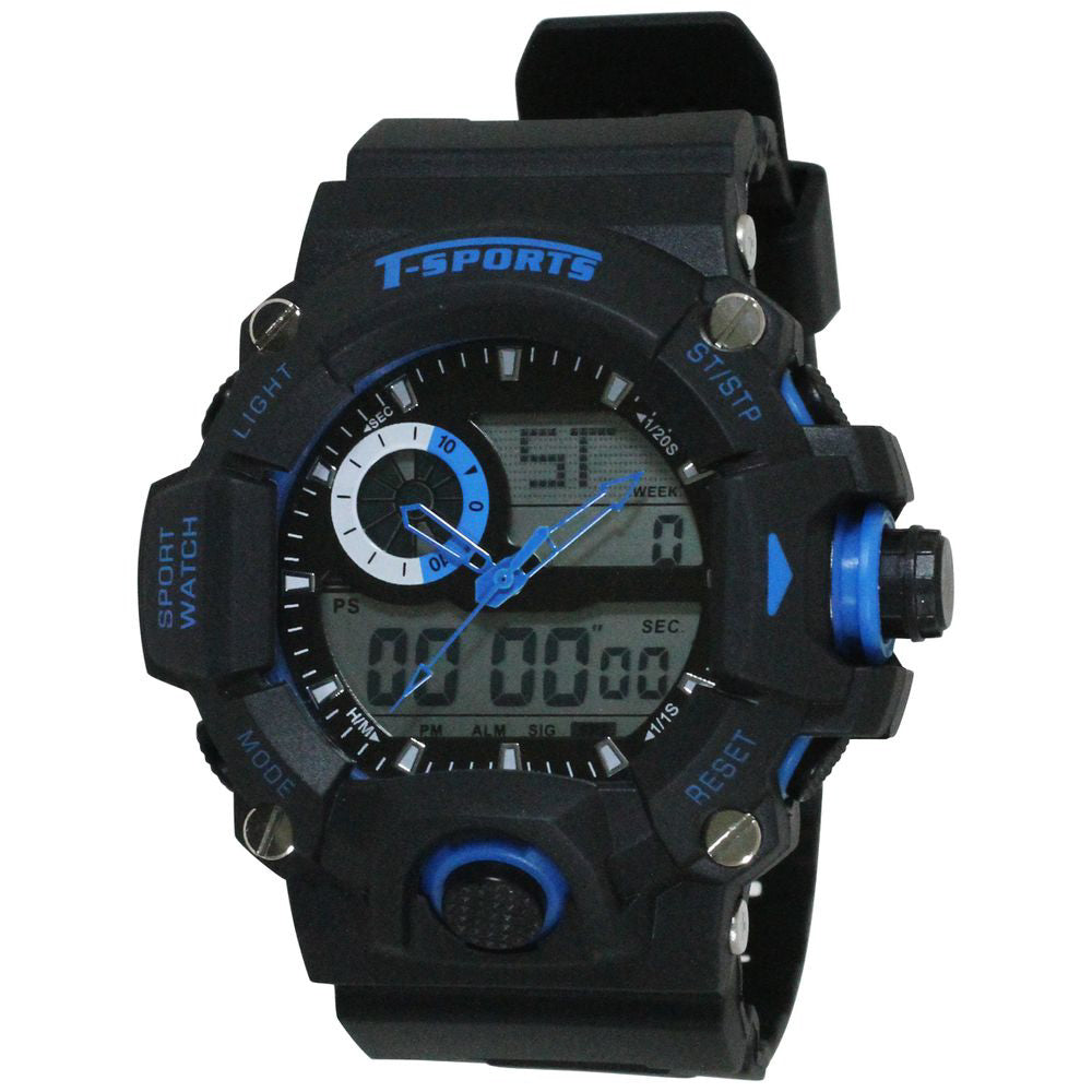 CREPHA TS-AD093-BL Watch - Analog and Digital Display Waterproof Sport Watch Durable Design Stylish Blue Color