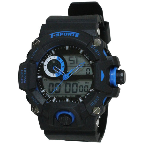 CREPHA TS-AD093-BL Watch - Analog and Digital Display Waterproof Sport Watch Durable Design Stylish Blue Color