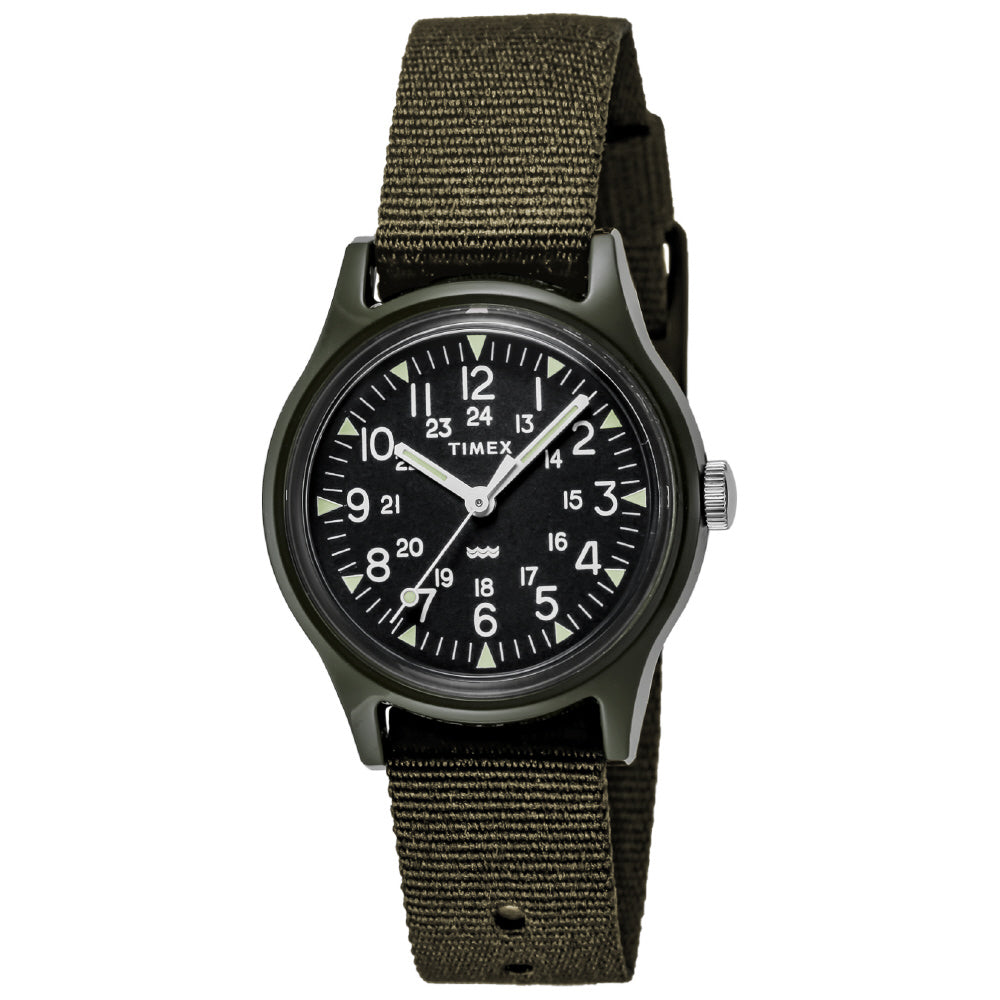 TIMEX TW2T33700 Watch - Original Camper Japan Limited Edition 1-Year Warranty Olive Green Durable Design Classic Style