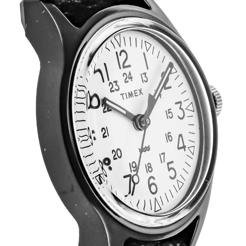 TIMEX TW2T34000 Watch - Original Camper Japan Limited Edition Black Leather 1-Year Warranty Classic Design Water Resistant (I