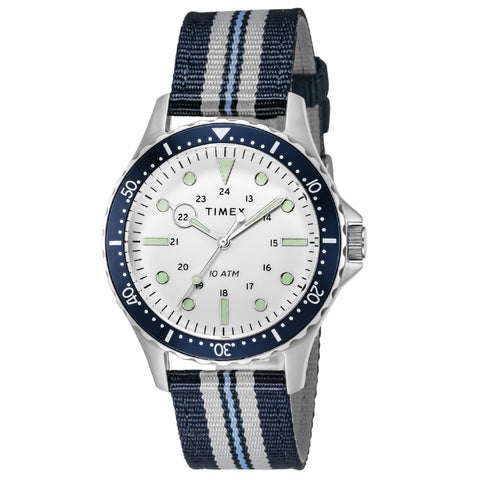 TIMEX TW2U11000 Navy XL 1-Year Warranty White Color Durable Design Water-Resistant Stylish Casual Wear