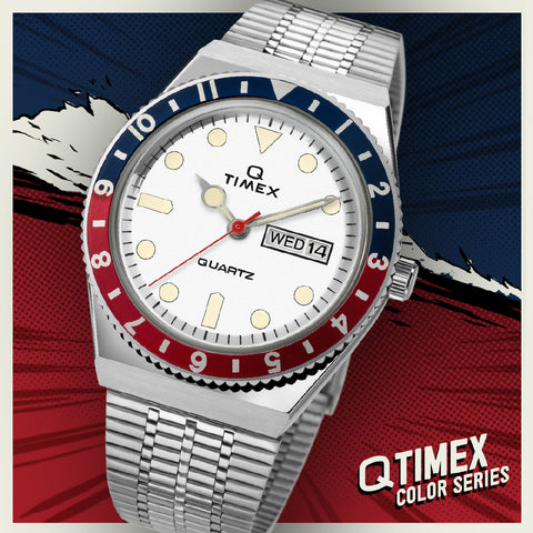 TIMEX TW2U61200 Navy Red Colorway Water Resistant Durable Strap 1-Year Warranty Authentic